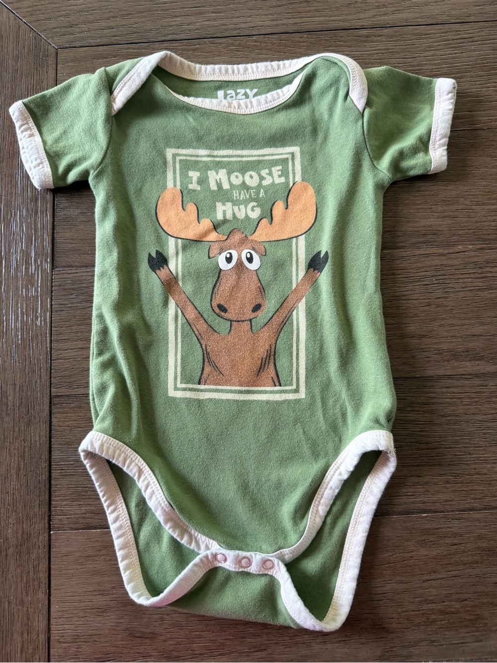 Lazy One Alaska Souvenir Moose Bodysuit 18M